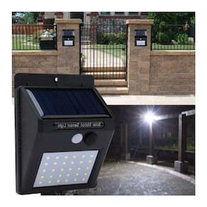 Luminária Solar 30 Leds Sensor de Presença Arandela