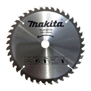 Lamina De Serra Circular 185Mm 40D Para Aluminio D-62119