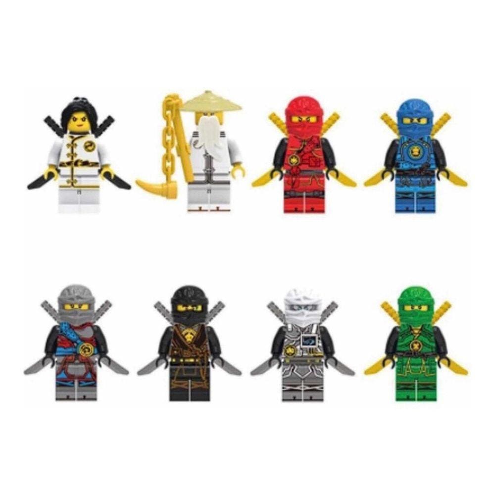 Boneco Blocos De Montar Ninjago Combate Lloyd Zane Jay Kai