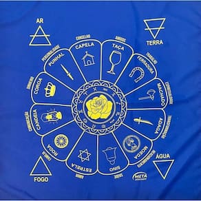 Toalha Cigana Silk Tecido Jogo Cartas Tarot 70X70Cm