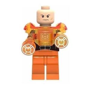 Boneco Blocos De Montar Lex Luthor Lanterna Laranja