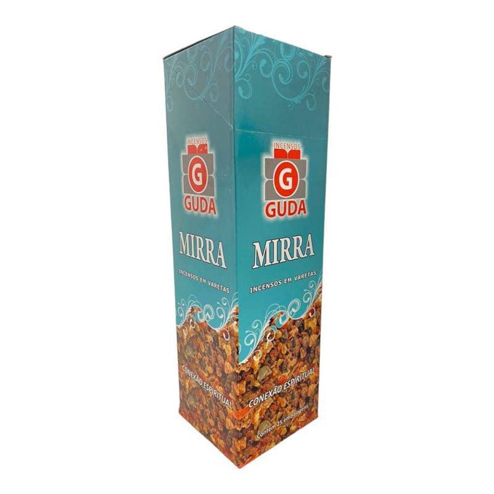 Incenso Mirra Guda Indiano 25 Caixas Com 7 Varetas