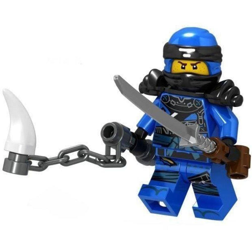 Boneco Blocos De Montar Jay Fight Combate Ninja Go Ninjago