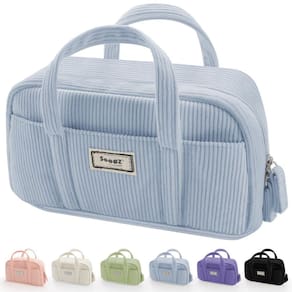 Estojo para lápis Sooez Large Extra Big, 5 compartimentos, azul