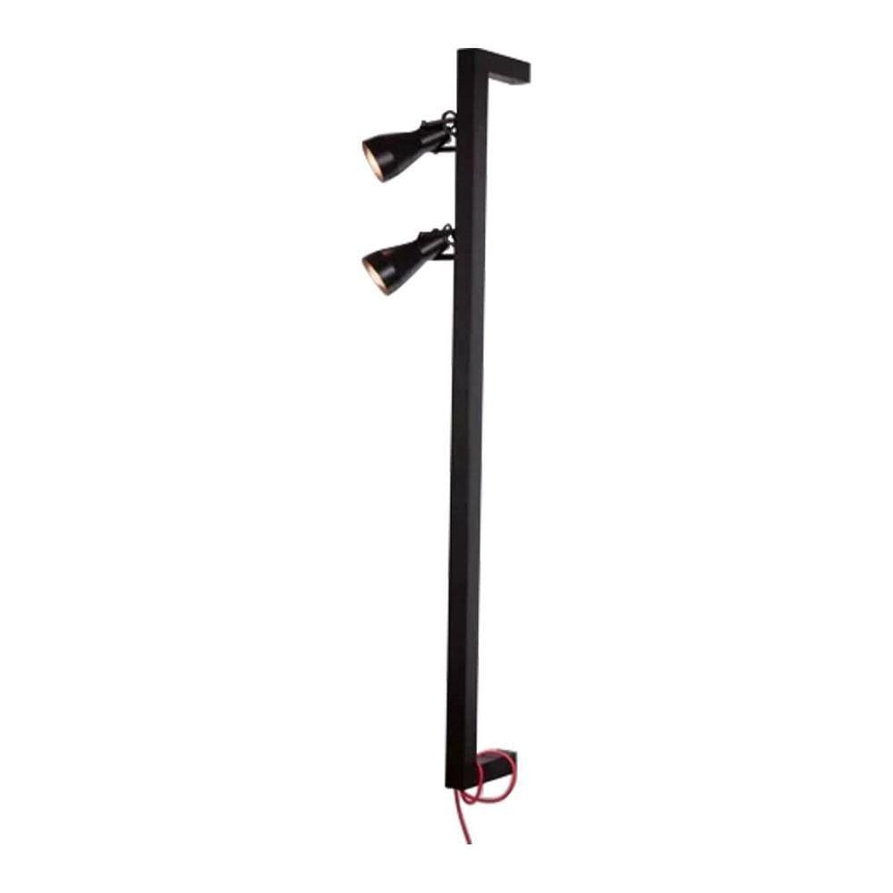Arandela/ Plafon Trilho 70Cm Preto Lâmpadas Bivolt Usina