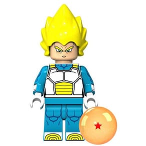 Boneco Blocos De Montar Vegeta Armor Dragon Ball