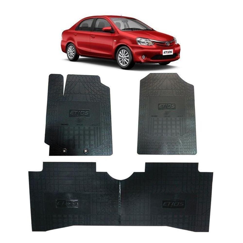 Jogo Tapete Interno Reforçado Etios Sedan 2013 A 2021 Preto