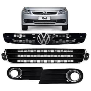 Kit Grade Radiador Furo Aro Gol G5 2009 11 2012 + Emblema