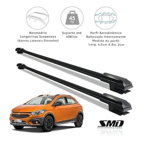 Rack Travessa Teto Gm Onix Activ 2017 Em Diante Preto Preto