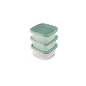 Conjunto 3 Potes Clic Quadrado Plastico 580 Ml