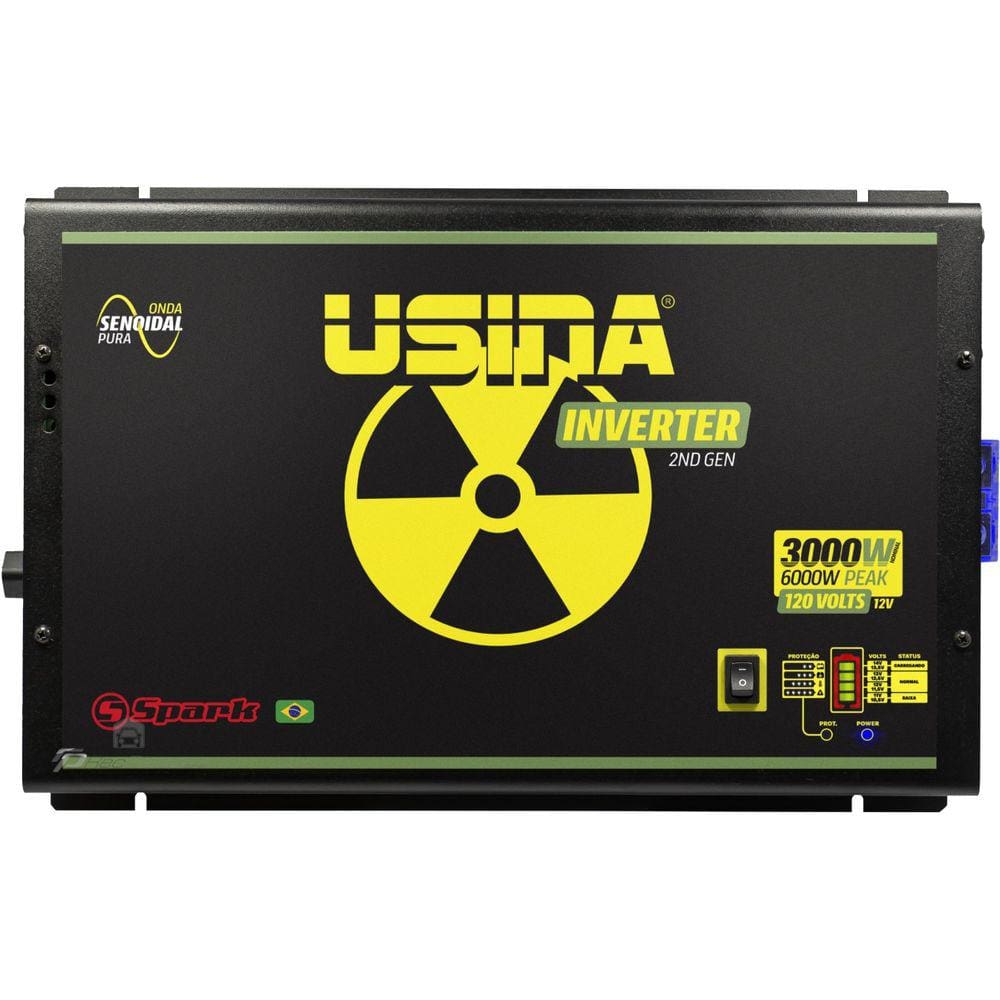 Inversor Usina Onda Senoidal Pura Transformador Inverter 12 Volts para 120 Volts 3000 Watts