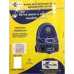 Sacos Descartáveis Para Aspirador De Pó Modelo Clario 3 Pçs