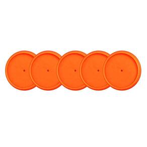 Discos + Elástico Caderno Inteligente Laranja Neon Grande