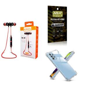 Kit Capinha Samsung A54 + Fone De Ouvido + Película 3D