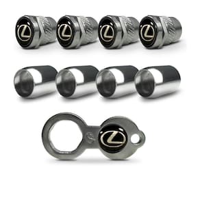 Válvula Antifurto Cromada Lexus - Kit 4 Capas + Chave