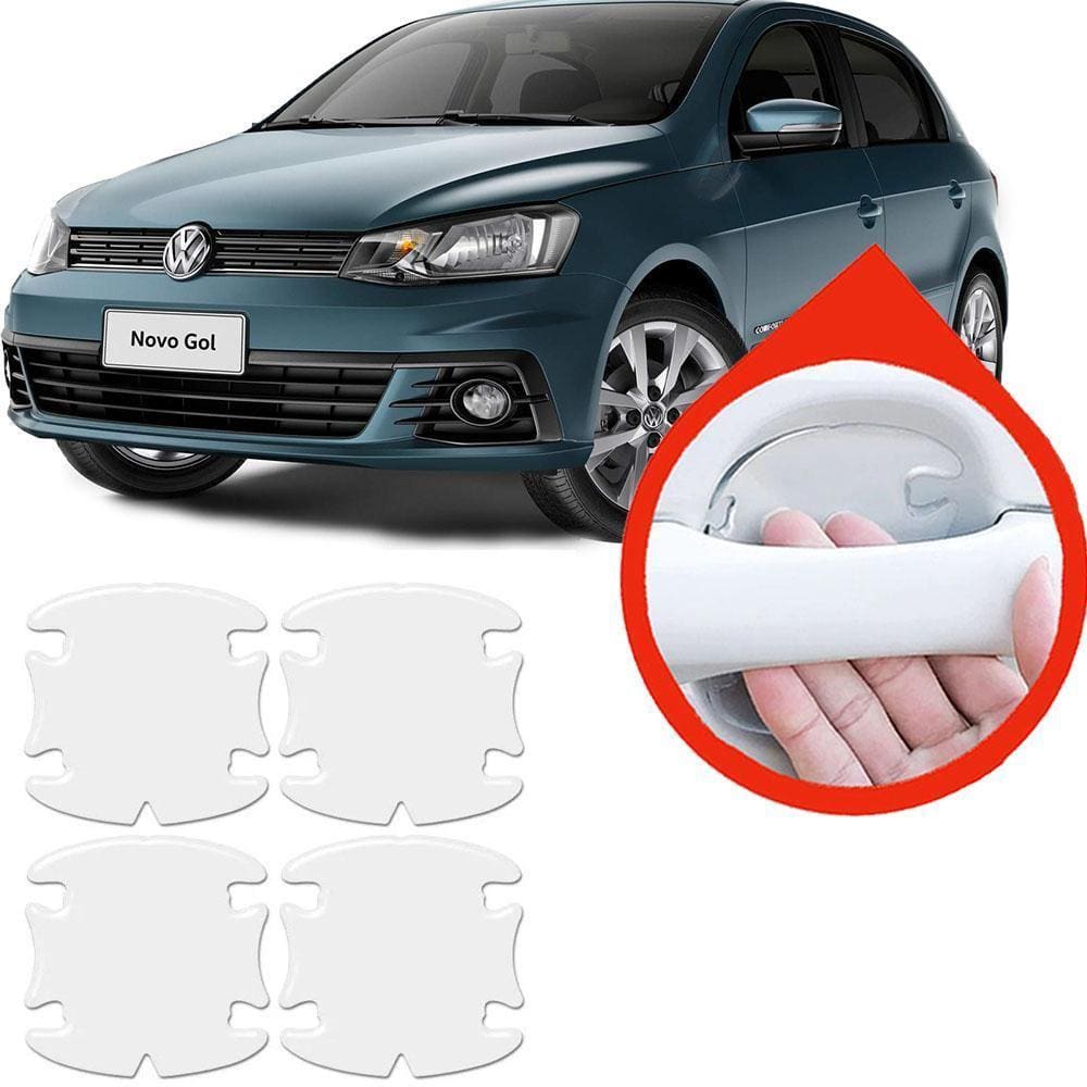 Protetor Maçaneta Silicone Incolor Vw Gol 2012 A 2023