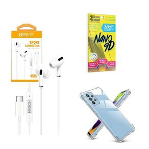 Capinha Samsung A54 + Fone De Ouvido Tipo C + Película 3D