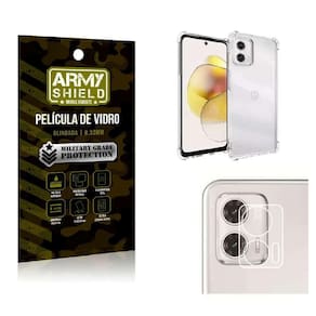 Capinha Moto G73 + Película De Câmera + Película De Vidro 3D
