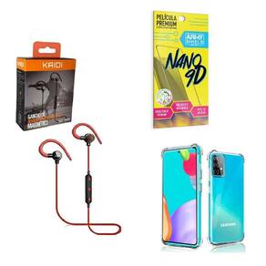 Kit Capinha Samsung A52 Fone Bluetooth E Película 9D