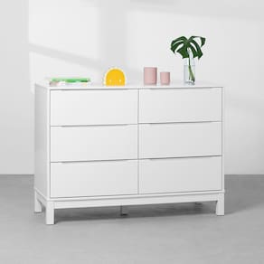 Cômoda Cozy 6 Gavetas - Branco Fosco