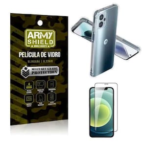 Kit Capinha Anti Shock Moto G13 + Película De Vidro 3D