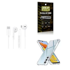 Capinha Samsug M54 6.7 + Fone De Ouvido Tipoc + Película 3D