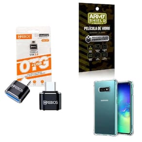 Kit Usb Para Tipo C + Capinha Samsung S10E + Película 3D