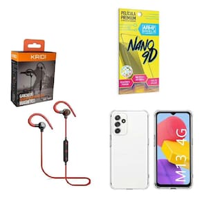 Capinha Samsung M13 Fone Bluetooth E Película De Cerâmica 9D