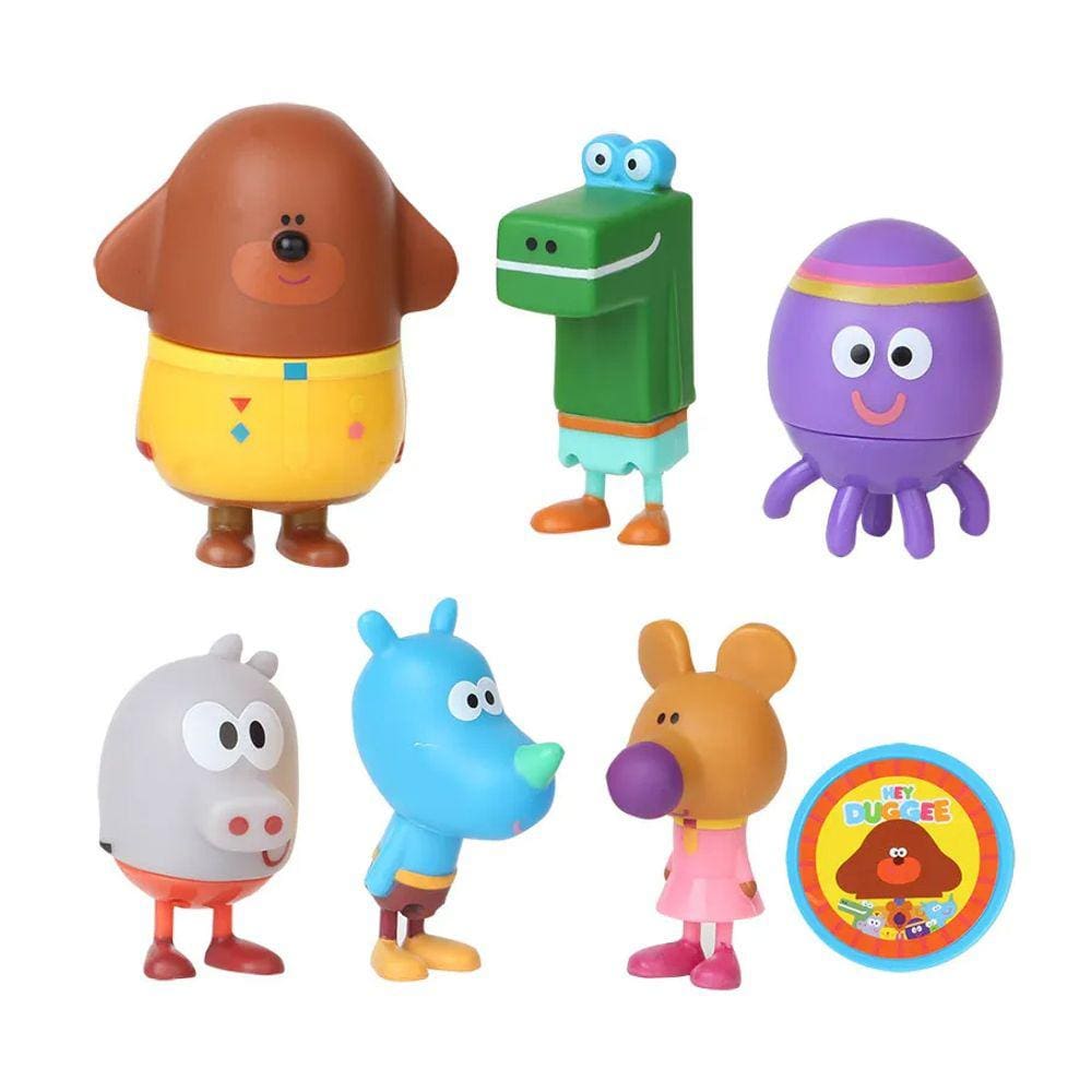 Kit 6 Bonecos Hey Duggee Cachorro Desenho Miniaturas