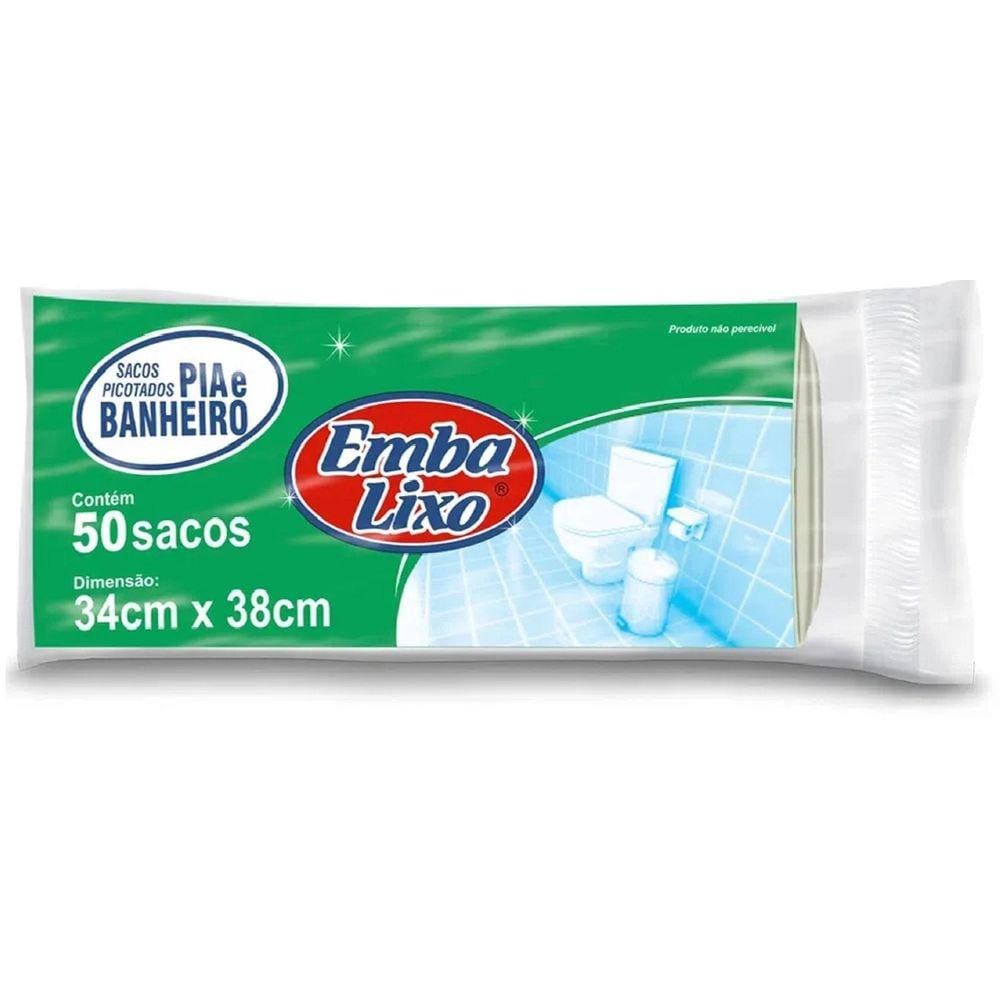 Saco De Lixo Banheiro Pia Cozinha 50 Unidades 10 Litros