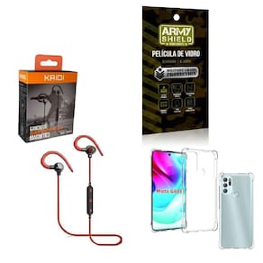 Kit Capinha Moto G60 S Fone Bluetooth E Película De Vidro 3D