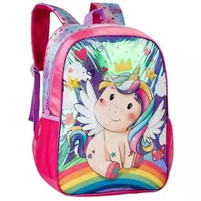 Mochila de Costas Grande 40cm Unicórnio Holográfica Clio UN3495J