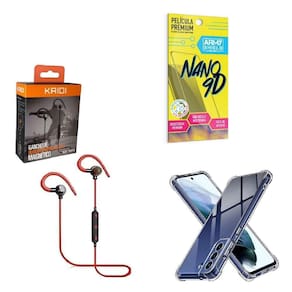 Kit Capinha Samsung S21 Fe Fone Bluetooth E Película 9D