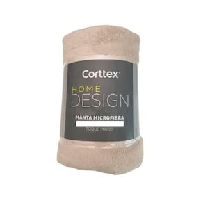 Manta De Microfibra Solteiro Corttex Bege 1,50M X 2,00M