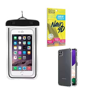 Capinha Samsung A22 5G + Capa Prova Dágua + Película Nano 9D