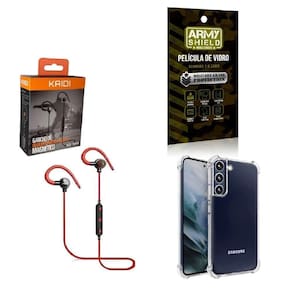 Kit Capinha Samsung S22 Fone Bluetooth E Película 3D