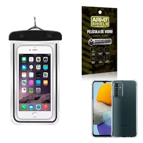 Kit Capa A Prova D`Água M23 + Capa Anti Shock + Película 3D