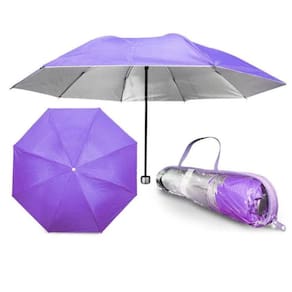 Guarda Chuva Proteção Solar Resistente Cabe Na Bolsa Lilás