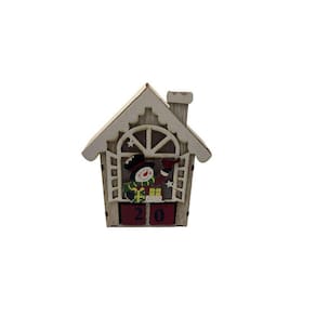 Enfeite Natalino com Calendário e LED - 14 cm - 12 cm - 4 cm