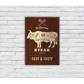Placa Decorativa MDF Cantinho do Churrasco 03