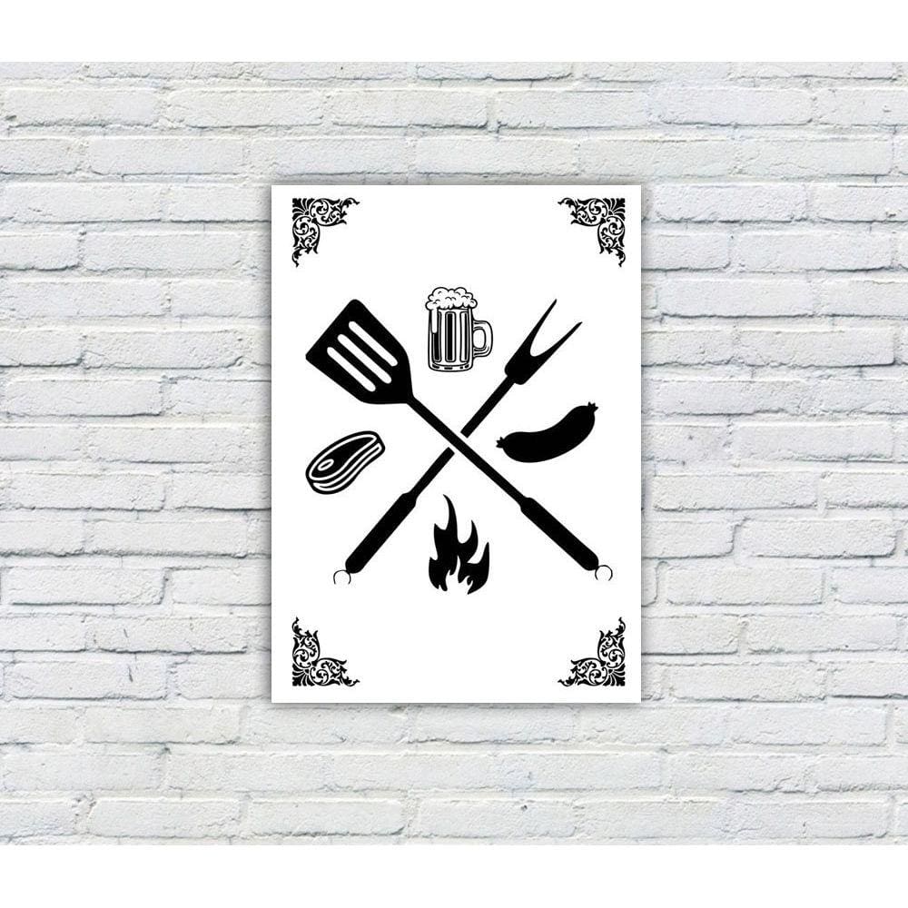 Placa Decorativa MDF Cantinho do Churrasco 22