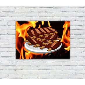 Placa Decorativa MDF Cantinho do Churrasco 40