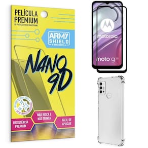 Capa Capinha Moto G20 Anti Shock + Película Nano Cerâmica 9D