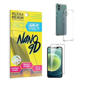 Capinha Samsung A04 Anti Shock + Película Nano Cerâmica 9D