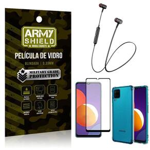 Fone Bluetooth Hs615 M12+Capa Anti Shock+Película 3D