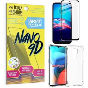 Capa Capinha Moto E7 Anti Shock + Película Nano Cerâmica 9D