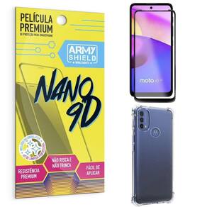 Capa Capinha Moto E40 Anti Shock + Película Nano Cerâmica 9D