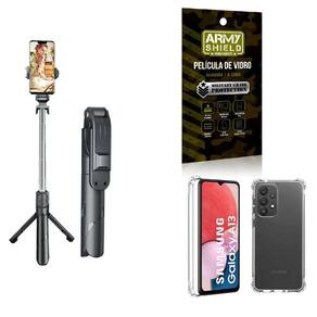 Kit Tripé De Selfie + Capinha Samsung A13 4G + Película 3D