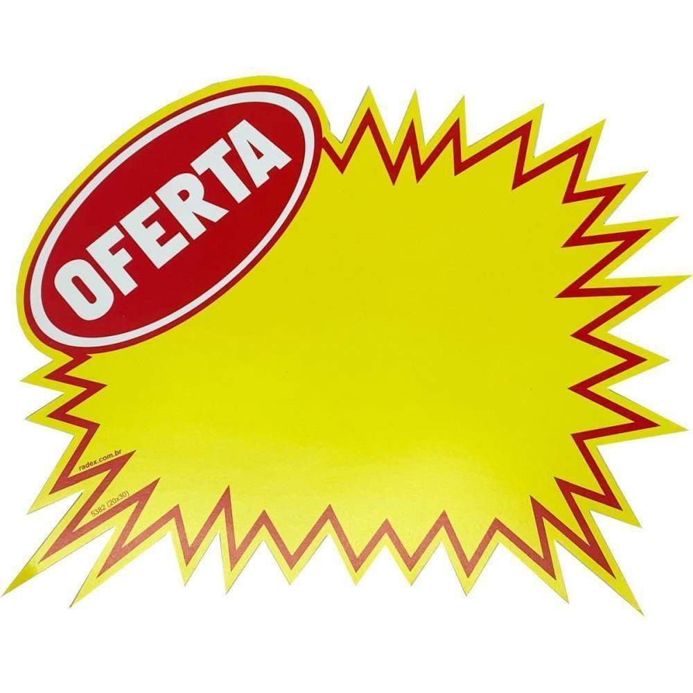 Cartaz Para Marcação Splash Oferta S/Aba 20X30Cm Pacote C/25