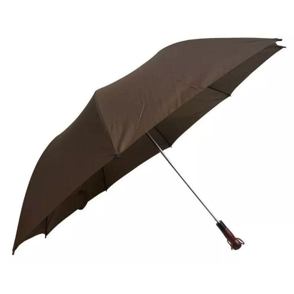 Guarda-Chuva Automático Abre Fica Grande Voyagem Marrom